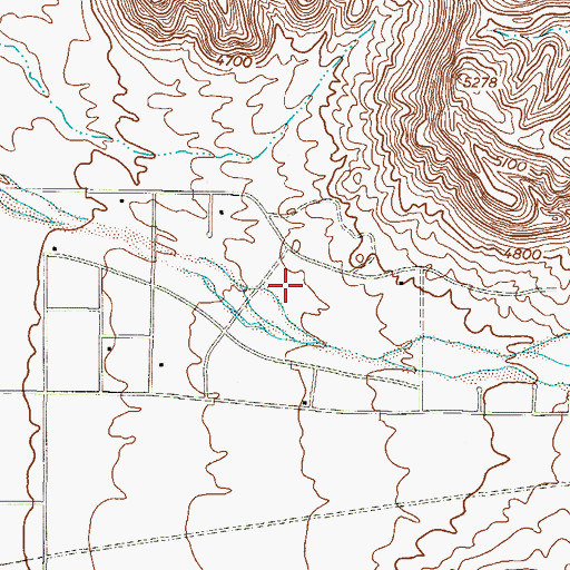 Topographic Map of Hueco Mountain Estates Number 7 Colonia, TX