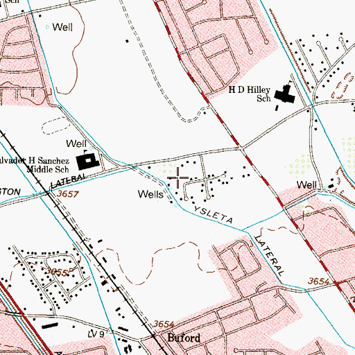 Topographic Map of La Fuente Colonia, TX