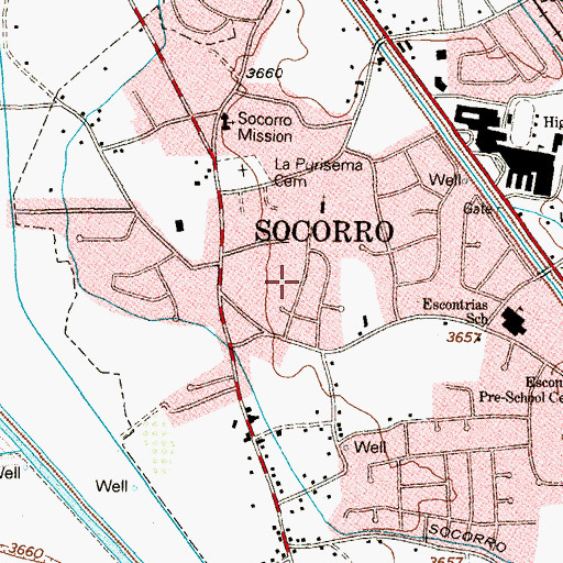 Topographic Map of La Junta Addition Colonia, TX