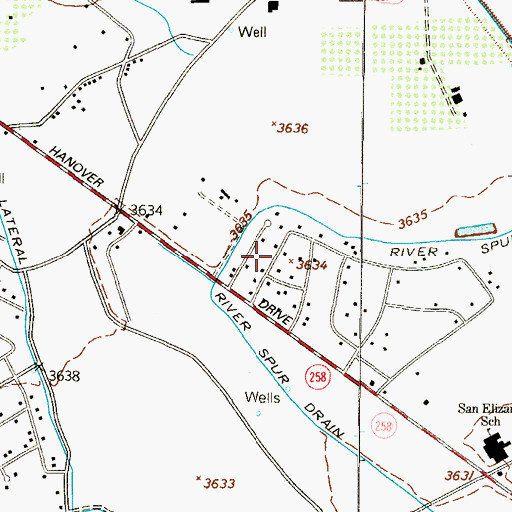 Topographic Map of Colonia del Rio Number 1, TX