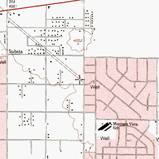 Topographic Map of Desert Glen Colonia, TX