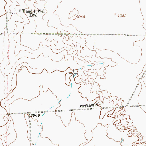 Topographic Map of East Clint Estates Colonia, TX