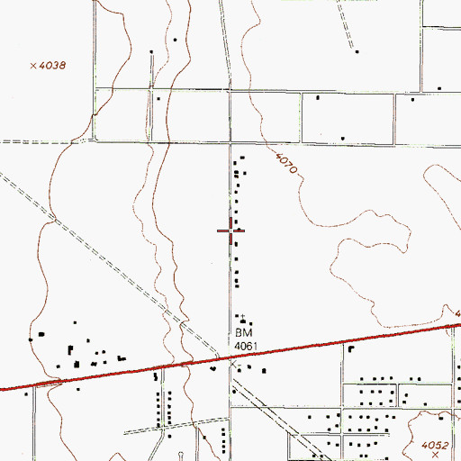 Topographic Map of East Wind Estates Colonia, TX