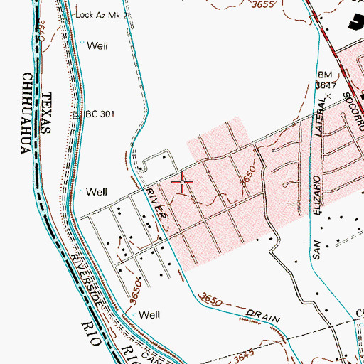 Topographic Map of El Gran Valle Colonia, TX