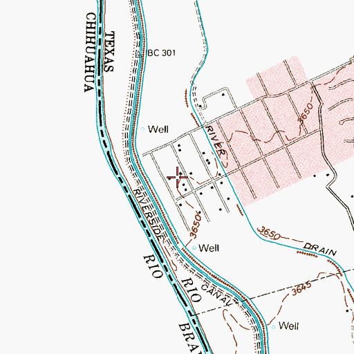 Topographic Map of El Gran Valle Number 2 Colonia, TX