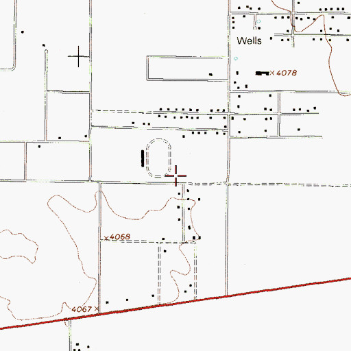 Topographic Map of Fern Village Number 1 Colonia, TX