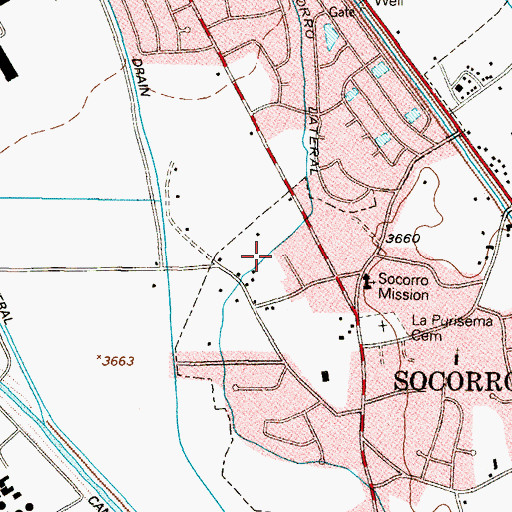 Topographic Map of Frank Colonia, TX