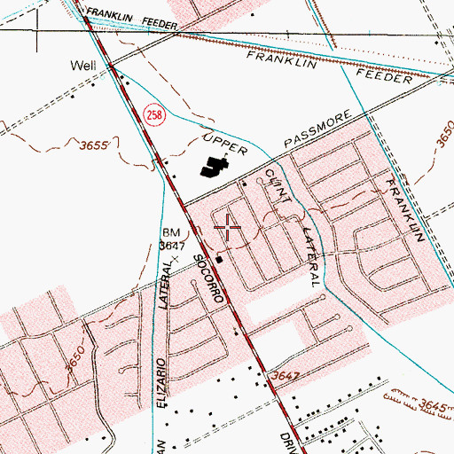 Topographic Map of Friedman Estates Number 1 Colonia, TX