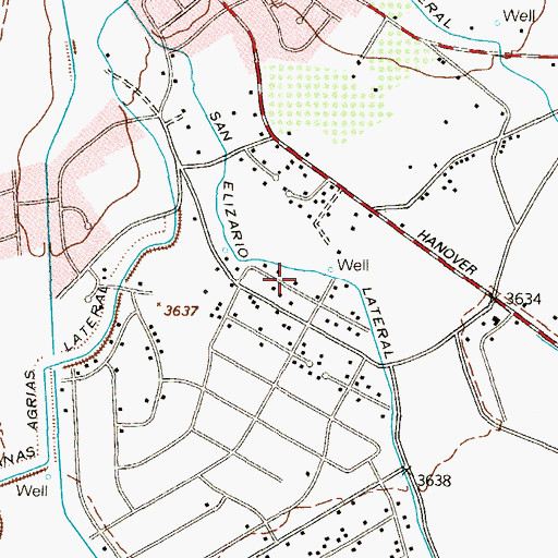 Topographic Map of Gloria Elena Colonia, TX