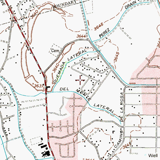 Topographic Map of Gonzalez Colonia, TX