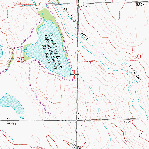 Topographic Map of Mountain Supply Number 18 Dam, CO