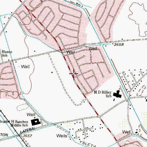 Topographic Map of Gurdev Colonia, TX