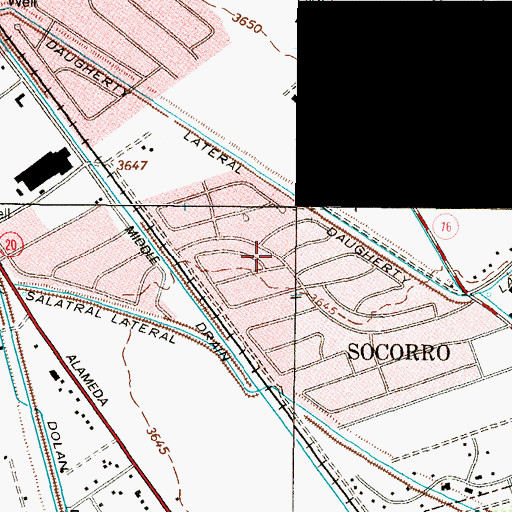 Topographic Map of Haciendas del Valle Number 2 Colonia, TX