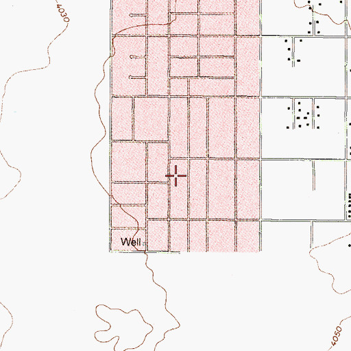 Topographic Map of Homestead Homes Colonia, TX