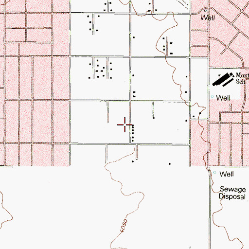 Topographic Map of Homestead Meadows South Number 1 Colonia, TX