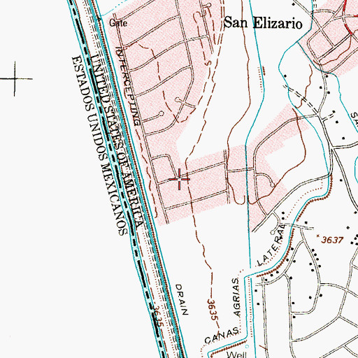 Topographic Map of Colonia de las Azaleas, TX