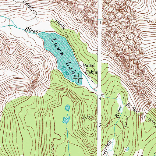 Topographic Map of Lawn Dam, CO