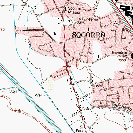 Topographic Map of Adobe Colonia, TX