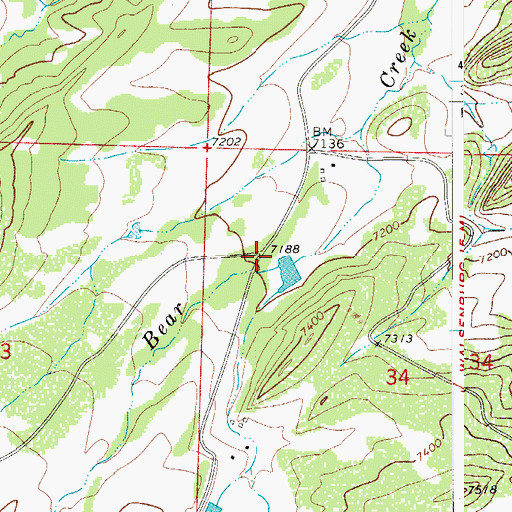 Topographic Map of Salas Ditch Dam, CO