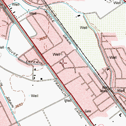 Topographic Map of Aldama Estates Colonia, TX