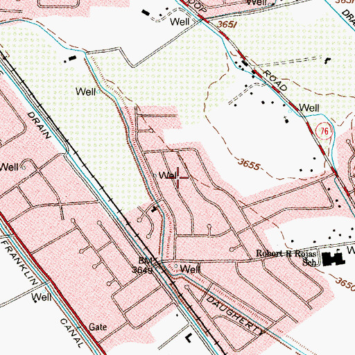 Topographic Map of Bauman Estates Number 2 Colonia, TX