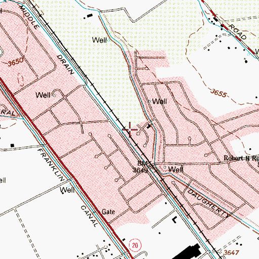 Topographic Map of Bauman Estates Number 3 Colonia, TX