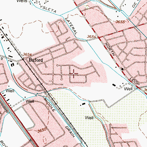 Topographic Map of Belen Plaza Colonia, TX