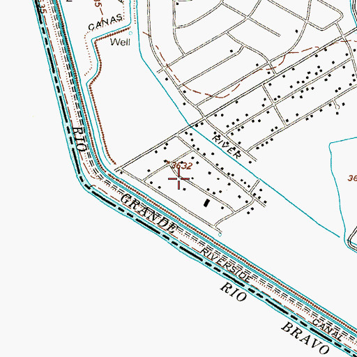 Topographic Map of Bosque Bonito Number 1 Colonia, TX