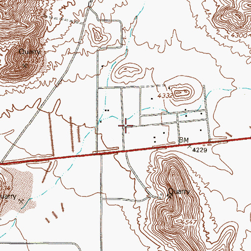 Topographic Map of Butterfield City Number 1 Colonia, TX