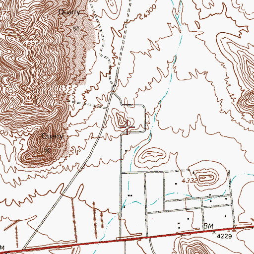 Topographic Map of Butterfield City Number 2 Colonia, TX