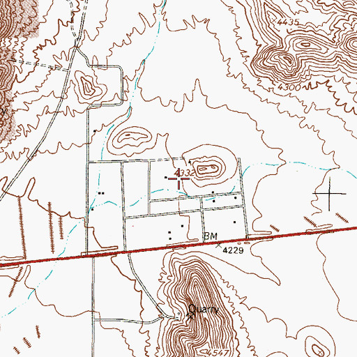 Topographic Map of Butterfield City Number 3 Colonia, TX