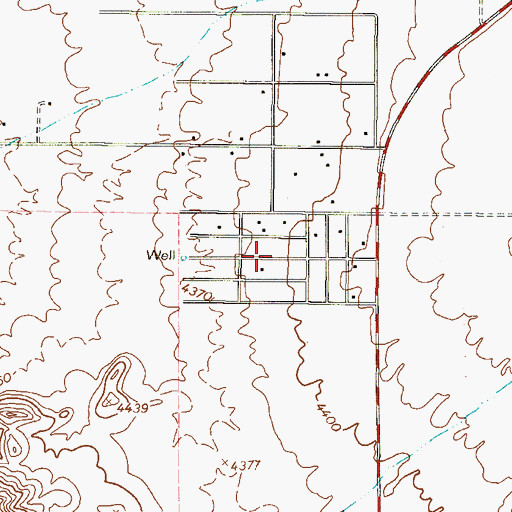 Topographic Map of Butterfield City Number 4 Colonia, TX