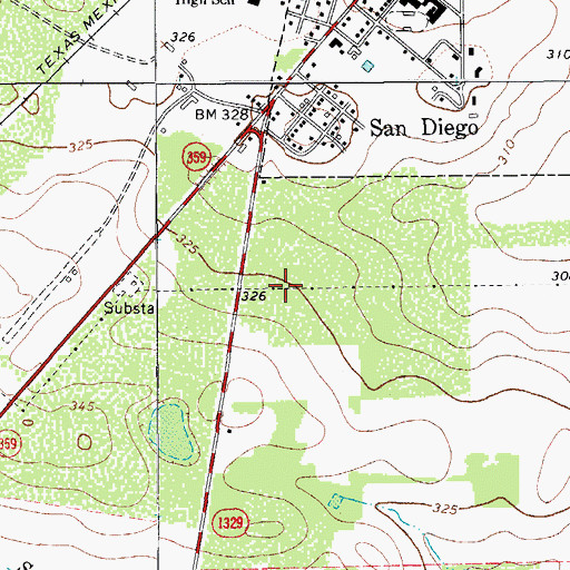 Topographic Map of Buena Vista Colonia, TX