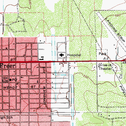 Topographic Map of East Pearson Street Colonia, TX