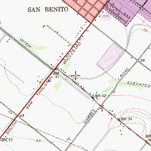 Topographic Map of Pennsylvania Avenue Colonia, TX