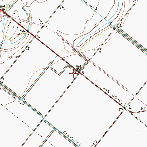 Topographic Map of Rancho Grande Colonia, TX