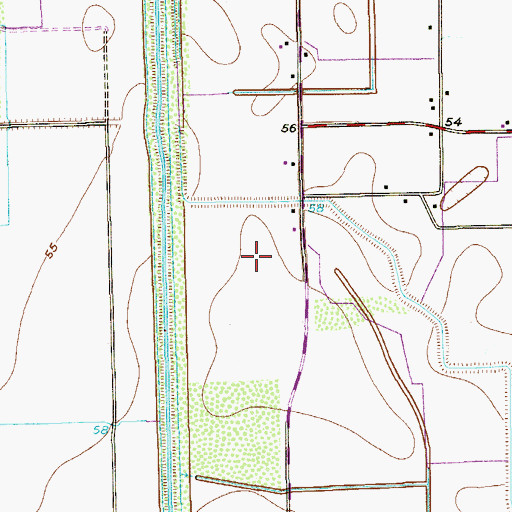 Topographic Map of Ratamosa Colonia, TX