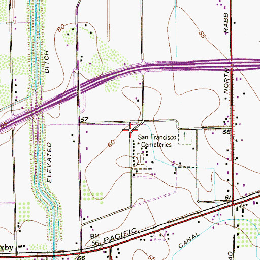 Topographic Map of Robles Ranch Colonia, TX