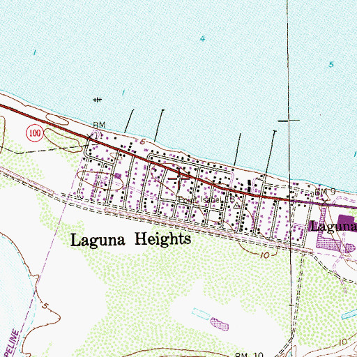 Topographic Map of Rutherford-Harding Addition Colonia, TX