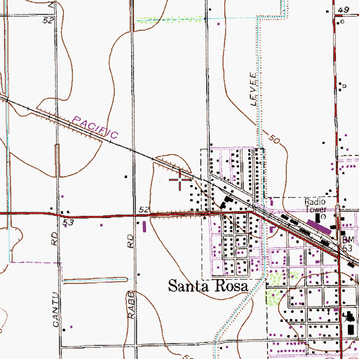 Topographic Map of Santa Rosa Number 9 Colonia, TX