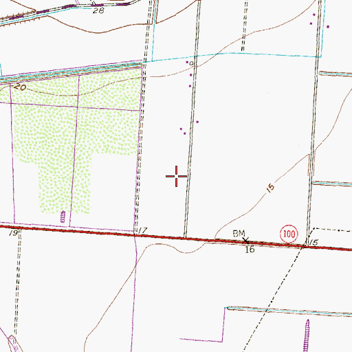 Topographic Map of Shoemaker Acres Colonia, TX