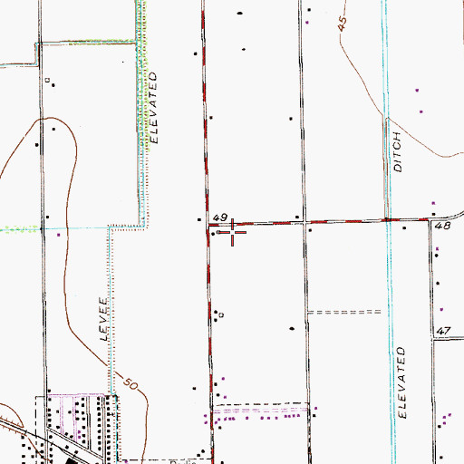 Topographic Map of Tierra Bonita Colonia, TX