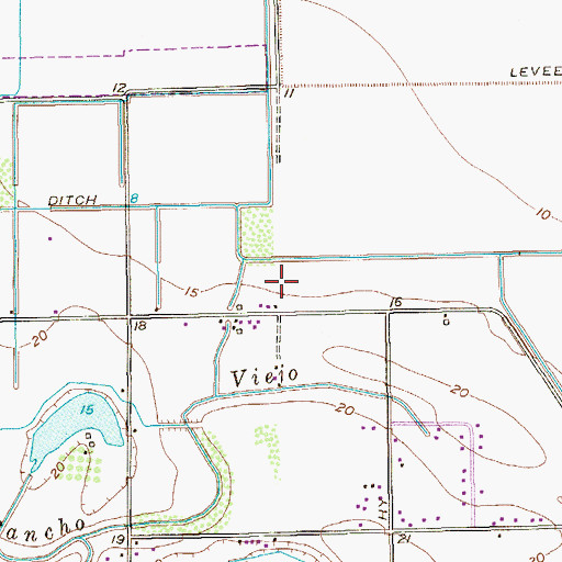 Topographic Map of Travis Road Colonia, TX