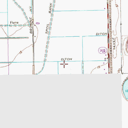 Topographic Map of Valle Escondido Colonia, TX
