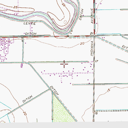 Topographic Map of Villa Pancho Colonia, TX