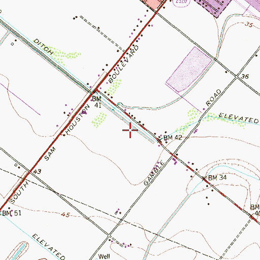 Topographic Map of El Camino Angosto Colonia, TX