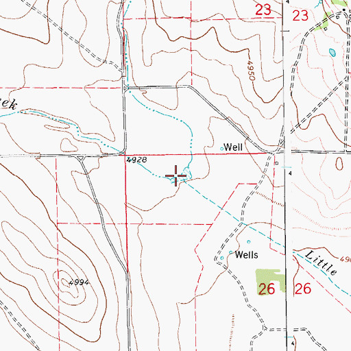 Topographic Map of Kuester Reservoir, CO