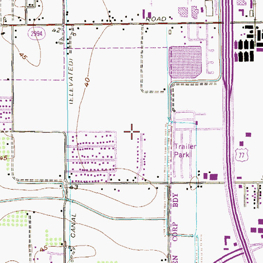 Topographic Map of Fred Adams Colonia, TX