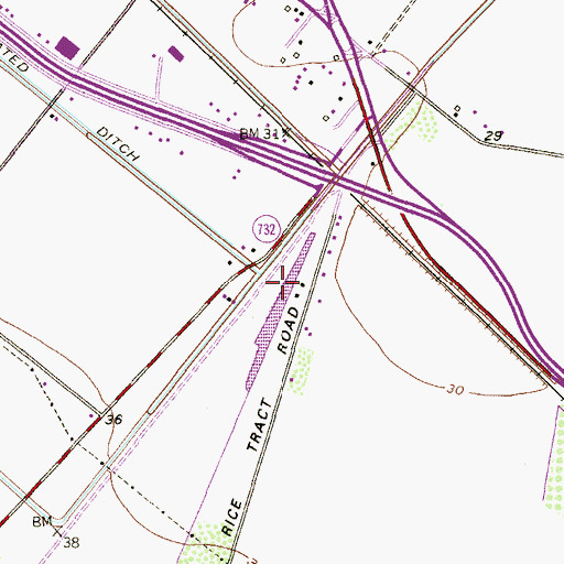 Topographic Map of Graham Colonia, TX