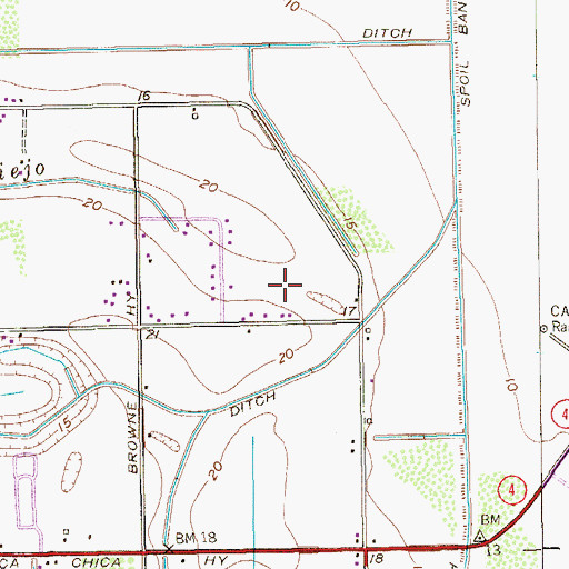 Topographic Map of Houston Road East Colonia, TX